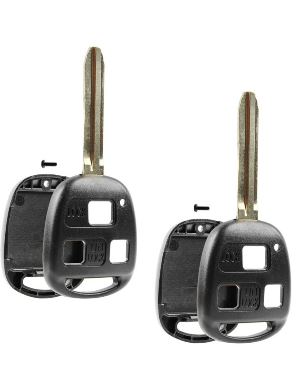 Keyless Entry Remote Shell Case & Pad Set for Toyota Land Cruiser & FJ Cruiser